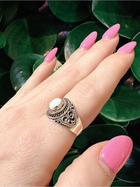 Wild Horse Ring | 925 Sterling Silver Heart Band | Size 6.5 | Western Style New